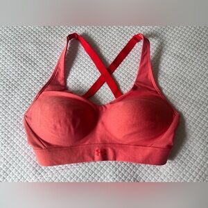 Under Armour burnt orange Sports Bra with Criss-Cross Straps